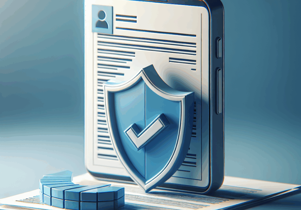 A smartphone with a shield icon on its screen, representing protection and compliance in SMS communication. A smartphone with a shield icon on its screen, representing protection and compliance in SMS communication.